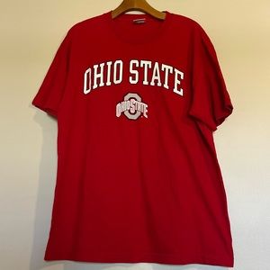 Red Ohio State Tee Shirt - Size Large
